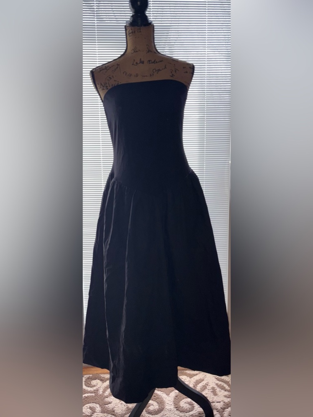 a new day Black Strapless Fit-and-Flare Midi Dress